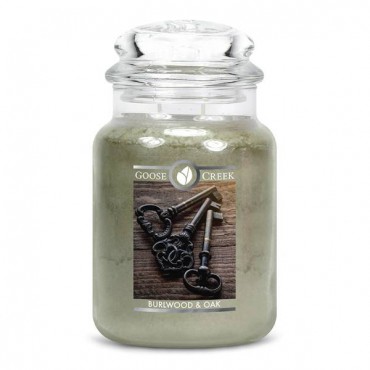 Duża świeca Burlwood & Oak Goose Creek Candle