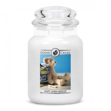 Duża świeca Soft Linen Breeze Goose Creek Candle