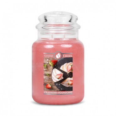 Duża świeca Strawberry Poundcake Goose Creek Candle