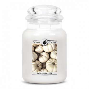 Duża świeca Ivory Pumpkin Goose Creek Candle