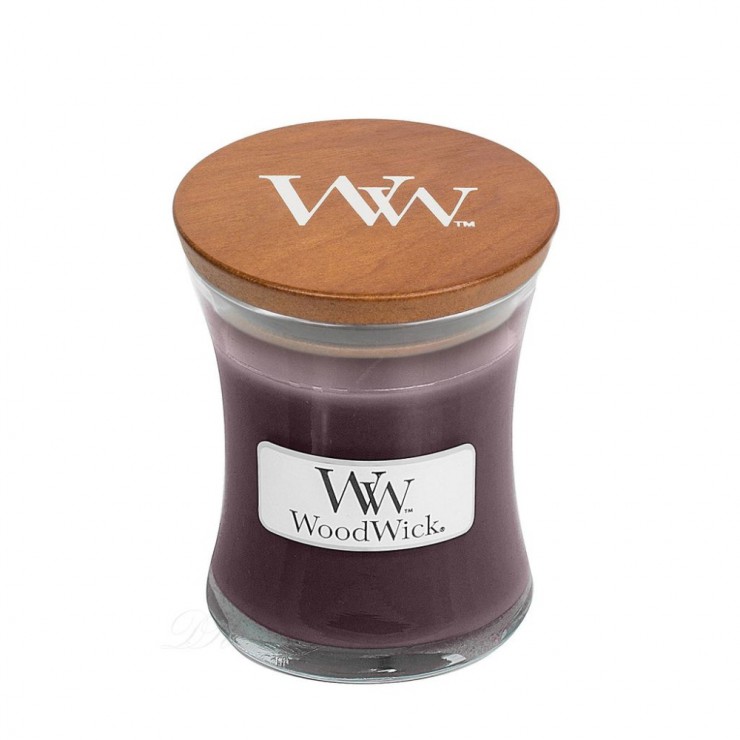 Mała świeca Black Plum Cognac Woodwick Mała świeca Black Plum Cognac Woodwick