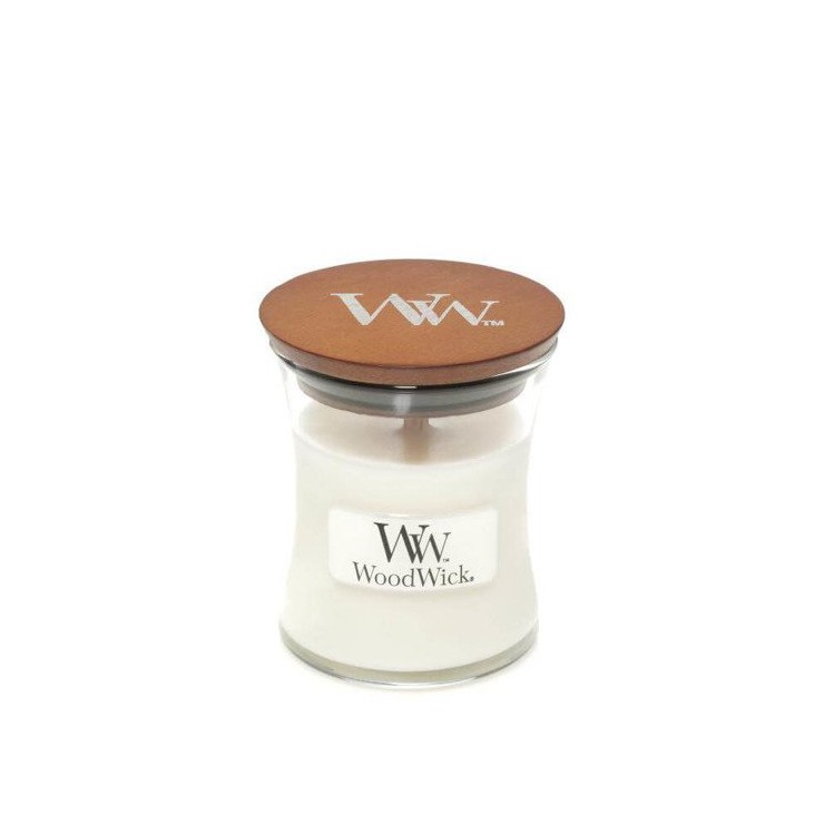 Mała świeca White Teak Woodwick