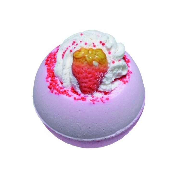 Musująca kula do kąpieli Truskaweczka - Bomb Cosmetics Musująca kula do kąpieli Truskaweczka - Bomb Cosmetics