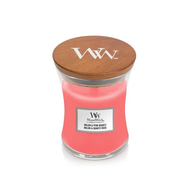 Średnia świeca Melon & Pink Quartz Woodwick Średnia świeca Melon & Pink Quartz Woodwick