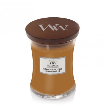 Średnia świeca Caramel Toasted Sesame Woodwick