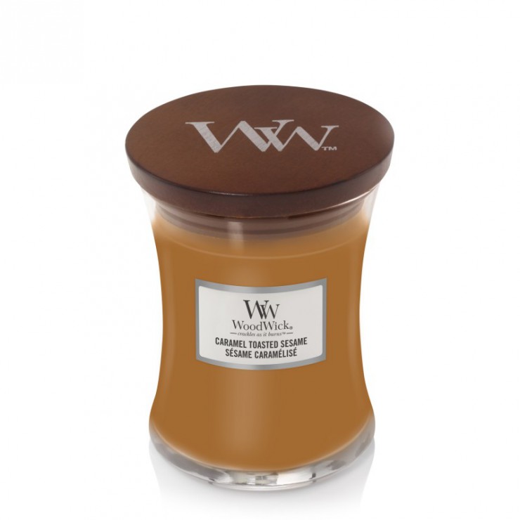 Średnia świeca Caramel Toasted Sesame Woodwick Średnia świeca Caramel Toasted Sesame Woodwick