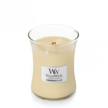 Średnia świeca Lemongrass & Lily Woodwick