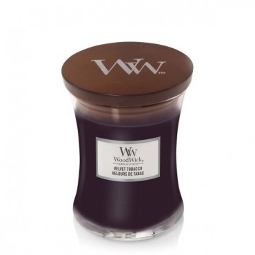 Średnia świeca Velvet Tobacco Woodwick