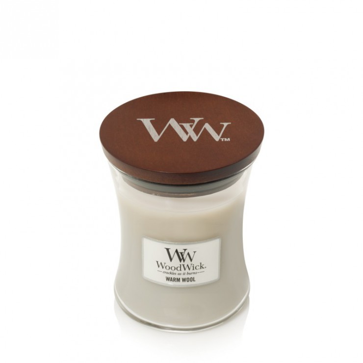 Średnia świeca Warm Wool Woodwick Średnia świeca Warm Wool Woodwick