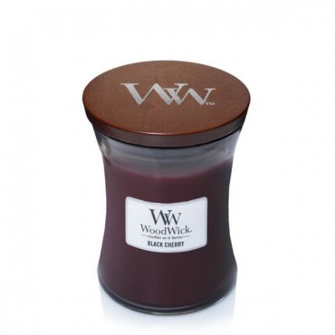 Średnia świeca Black Cherry Woodwick