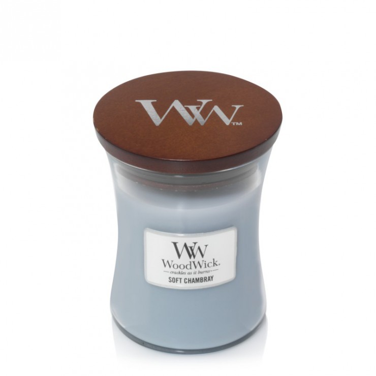 Średnia świeca Soft Chambray Woodwick Średnia świeca Soft Chambray Woodwick