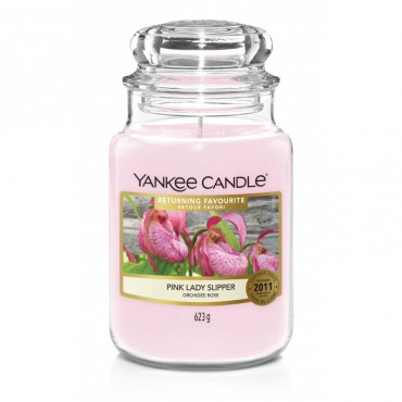 Duża świeca Pink Lady Slipper Yankee Candle