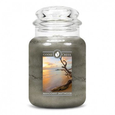 Duża świeca Mahogany Driftwood Goose Creek Candle