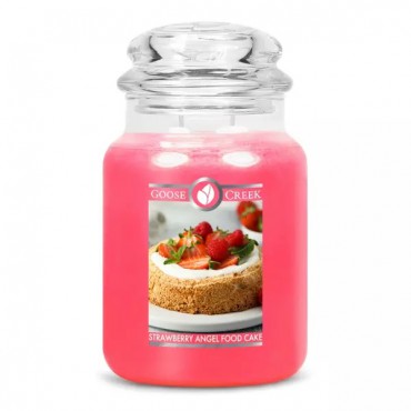 Duża świeca Strawberry Angel Food Cake Goose Creek Candle
