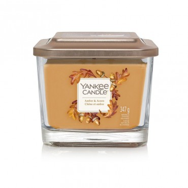 Elevation średnia świeca Amber & Acorn Yankee Candle