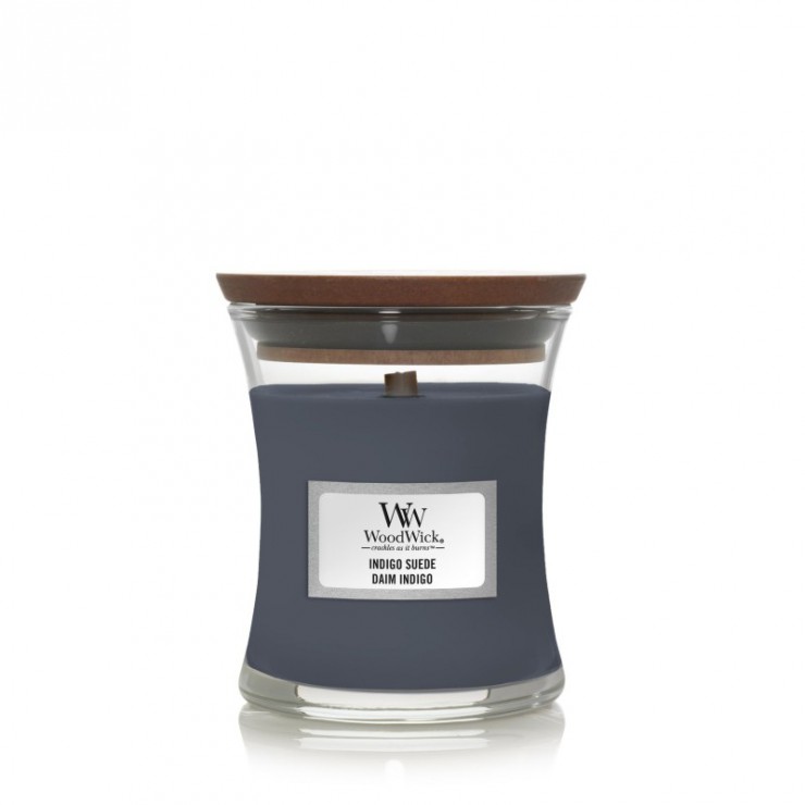 Mała świeca Indigo Suede Woodwick Mała świeca Indigo Suede Woodwick