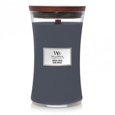 Duża Świeca Indigo Suede WoodWick