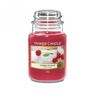 Duża świeca Cherries On Snow Yankee Candle