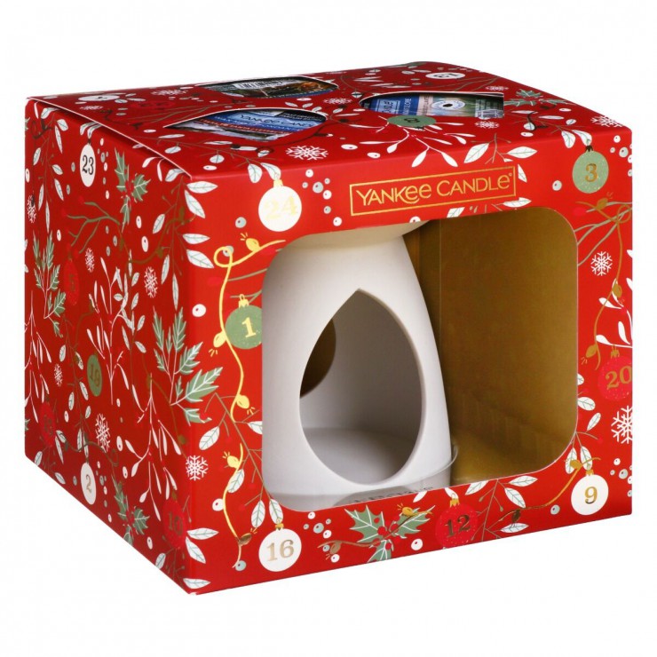 Countdown To Christmas - Zestaw prezentowy kominek + 3 woski zapachowe Yankee Candle Countdown To Christmas - Zestaw prezentowy kominek + 3 woski zapachowe Yankee Candle