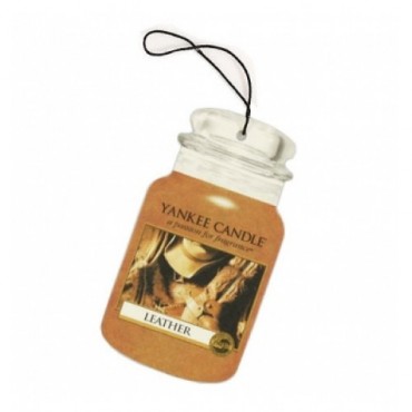 Car jar Leather Yankee Candle