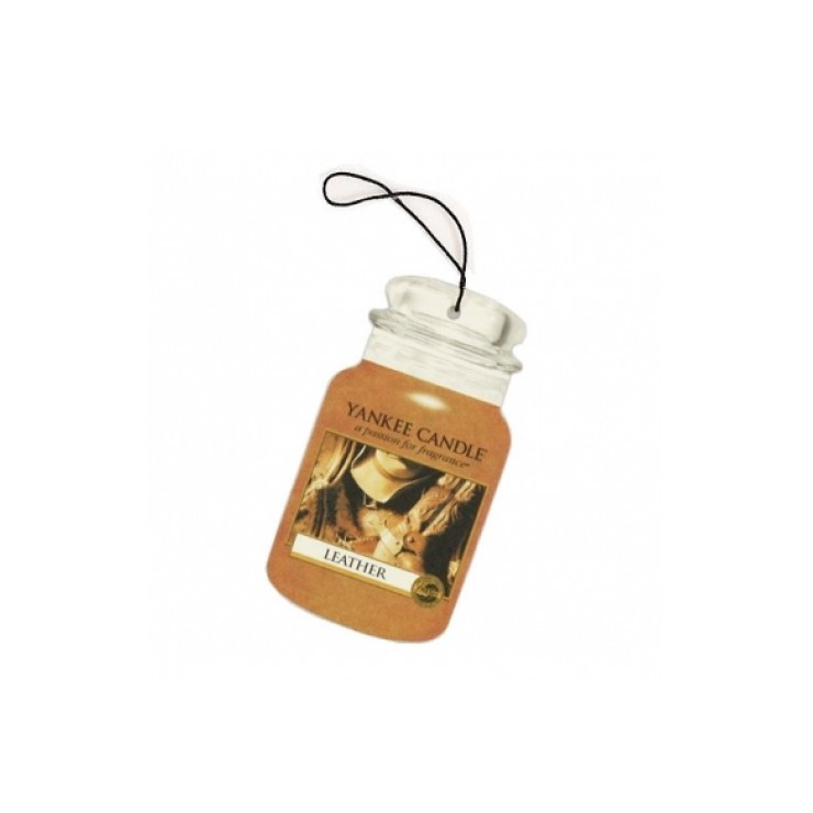 Car jar Leather Yankee Candle