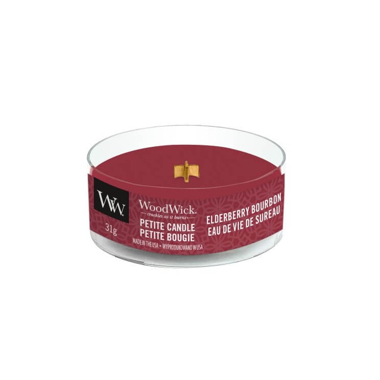 Świeca Petite Elderberry Bourbon WoodWick Świeca Petite Elderberry Bourbon WoodWick