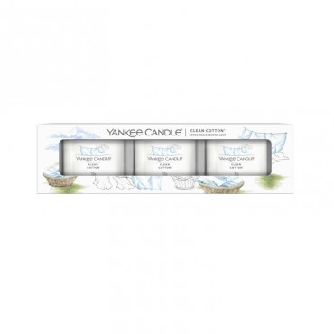 Świeca mini 3 pack Clean Cotton Yankee Candle
