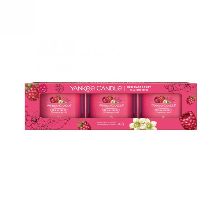 Świeca mini 3 pack Red Raspberry Yankee Candle Świeca mini 3 pack Red Raspberry Yankee Candle