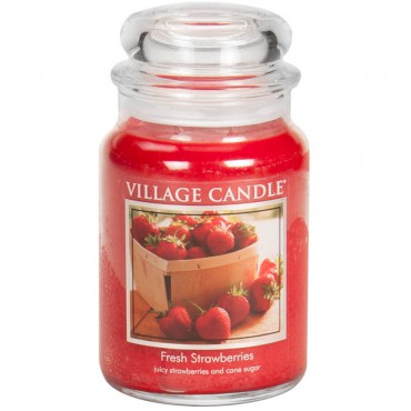 Duża świeca Fresh Strawberries Village Candle
