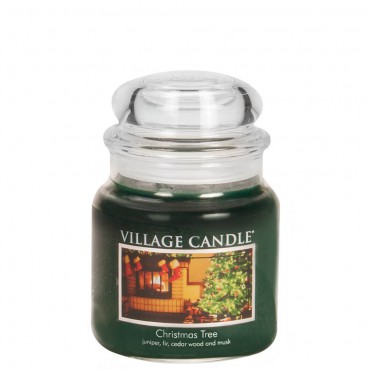 Średnia świeca Christmas Tree Village Candle