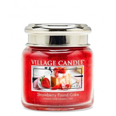 Mała świeca Strawberry Pound Cake Village Candle