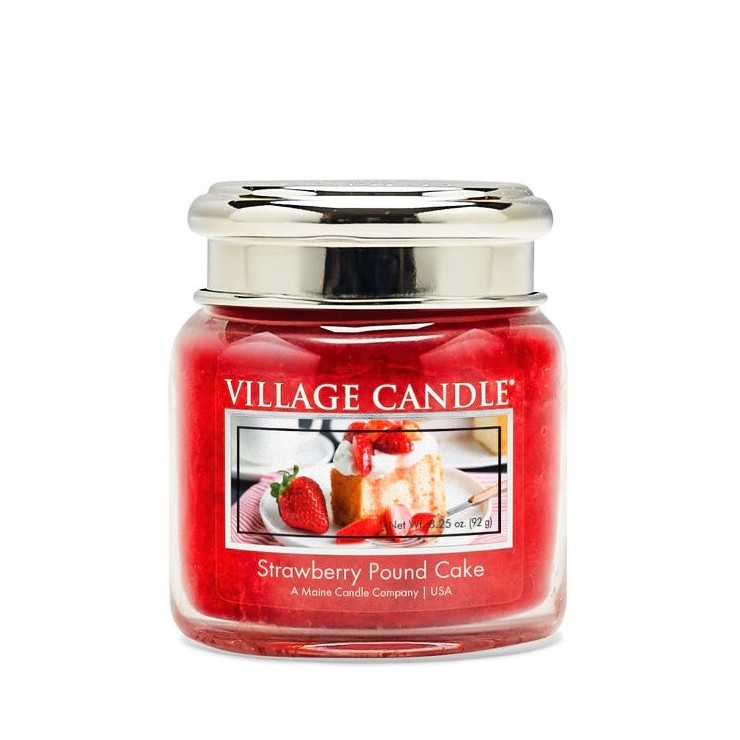 Mała świeca Strawberry Pound Cake Village Candle