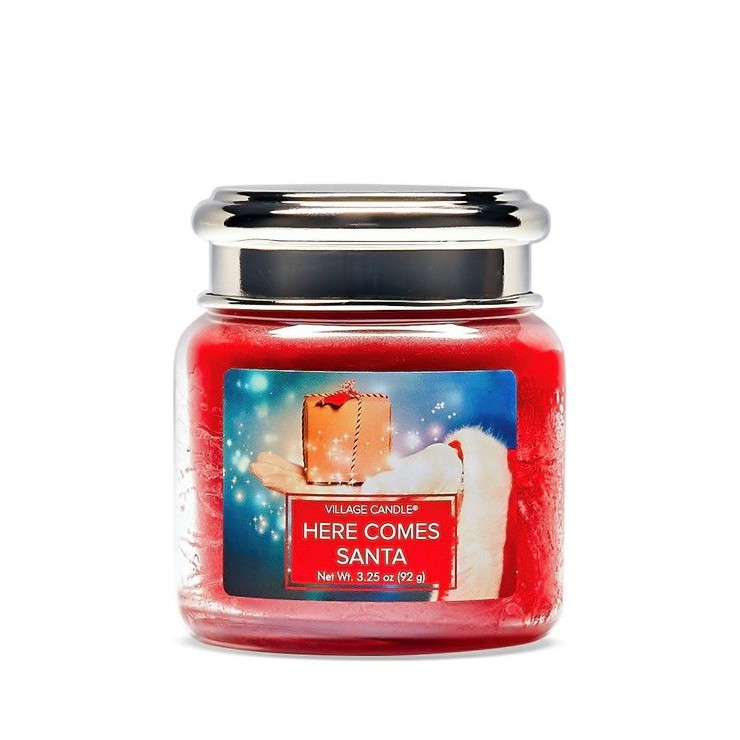 Mała świeca Here Comes Santa Village Candle Mała świeca Here Comes Santa Village Candle