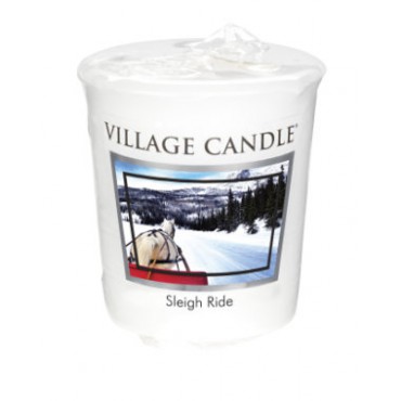 Sampler Sleigh Ride Village Candle