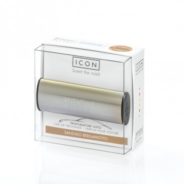 Odświeżacz do samochodu Car Icon Metallo Shiny Sandalo Bergamotto Millefiori Milano
