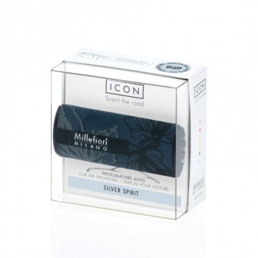 Odświeżacz do samochodu Car Icon Textile Floral Silver Spirit Millefiori Milano