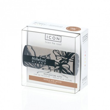 Odświeżacz do samochodu Car Icon Textile Floral Vanilla & Wood Millefiori Milano