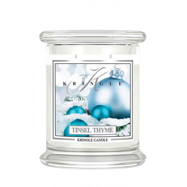 Średnia świeca Tinsel Thyme Kringle Candle Średnia świeca Tinsel Thyme Kringle Candle