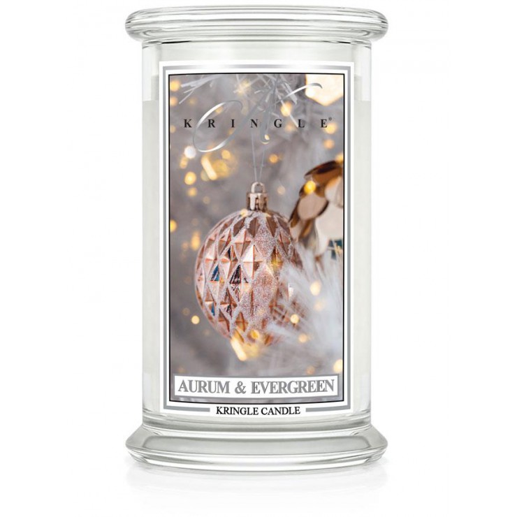 Duża świeca Aurum & Evergreen Kringle Candle Duża świeca Aurum & Evergreen Kringle Candle