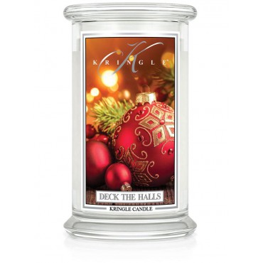 Duża świeca Deck The Halls Kringle Candle