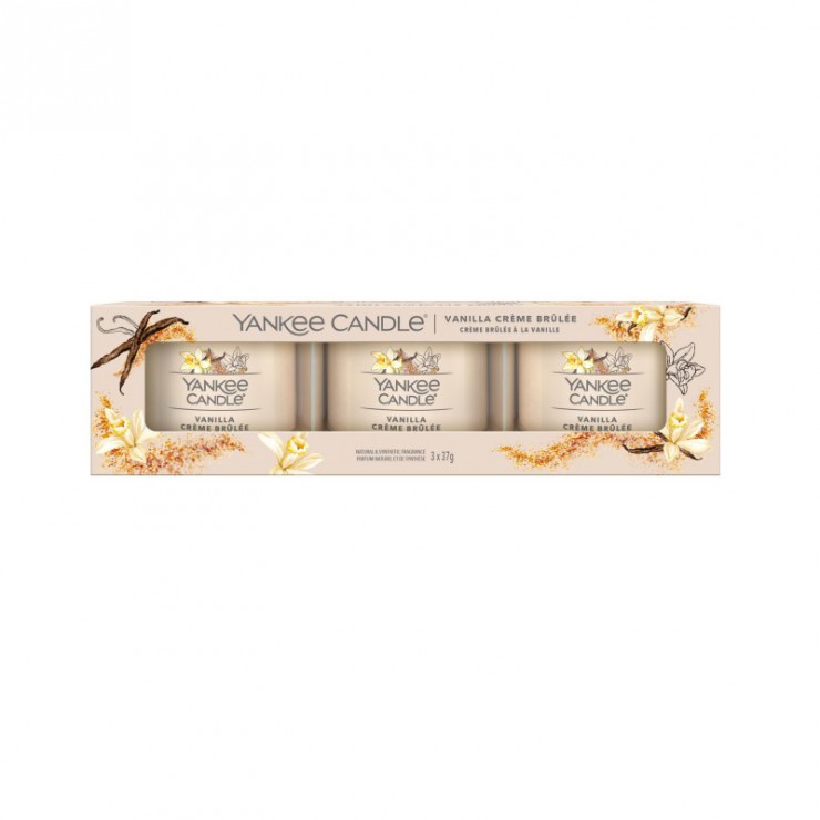 Świeca mini 3 pack Vanilla Creme Brulee Yankee Candle