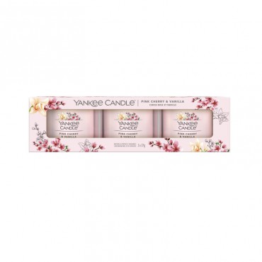 Świeca mini 3 pack Pink Cherry Vanilla Yankee Candle