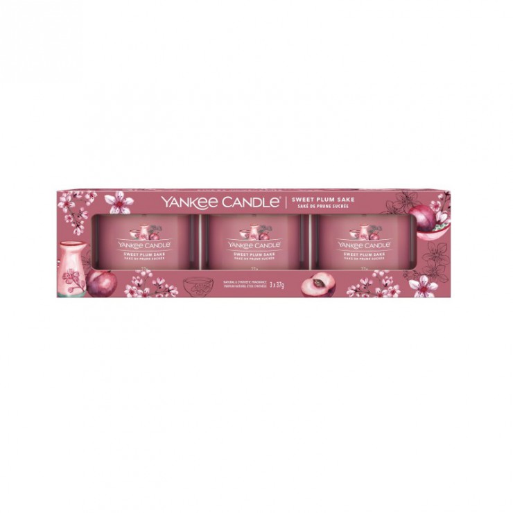 Świeca mini 3 pack Sweet Plum Sake Yankee Candle