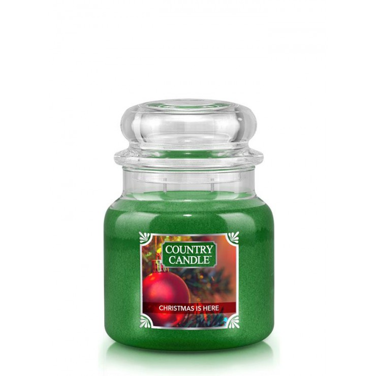 Średnia świeca Christmas is here Country Candle Średnia świeca Christmas is here Country Candle