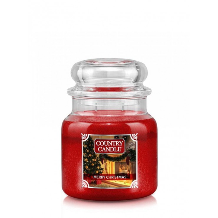 Średnia świeca Merry Christmas Country Candle Średnia świeca Merry Christmas Country Candle