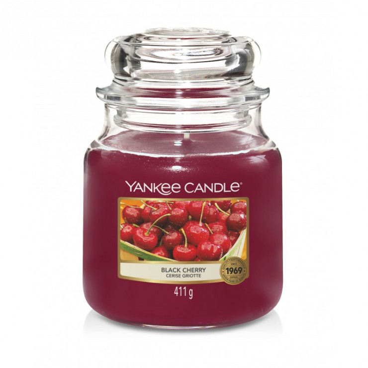 Średnia świeca Black Cherry Yankee Candle Średnia świeca Black Cherry Yankee Candle