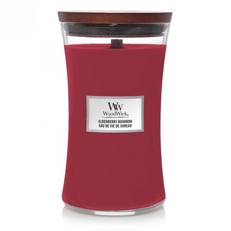 Duża Świeca Elderberry Bourbon WoodWick Duża Świeca Elderberry Bourbon WoodWick