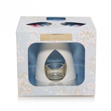 Sakura Blossom Festival - Zestaw prezentowy kominek + 3 woski zapachowe Yankee Candle