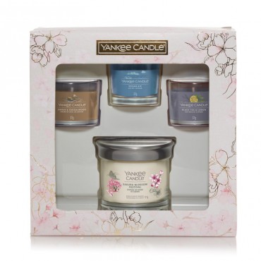 Sakura Blossom Festival - zestaw mały tumbler i 3 świece mini Yankee Candle