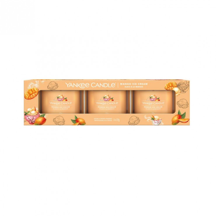 Świeca mini 3 pack Mango Ice Cream Yankee Candle